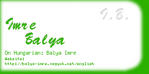 imre balya business card